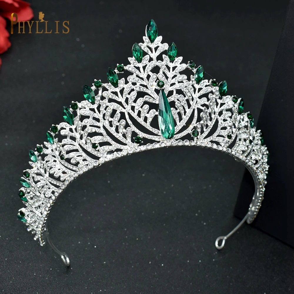 A259 Crystal Bridal Tiara Crowns Fashion Women Hair Accessories Pageant Diadem  Baroque Tiaras Rhinestone Headband Jewelry