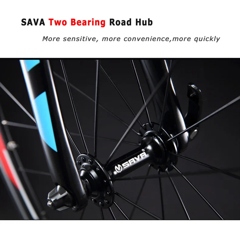 SAVA Road Bike 700c Carbon road bike Bicycle Racing Bike Speed Carbon frame/fork Bicycle 18 speed bike with SHIMANO SORA R3000