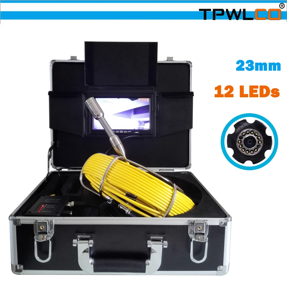 

7-дюймовый экран DVR 20-50 23 мм IP68 Водонепроницаемая эндоскопическая камера со стандартной системой осмотра