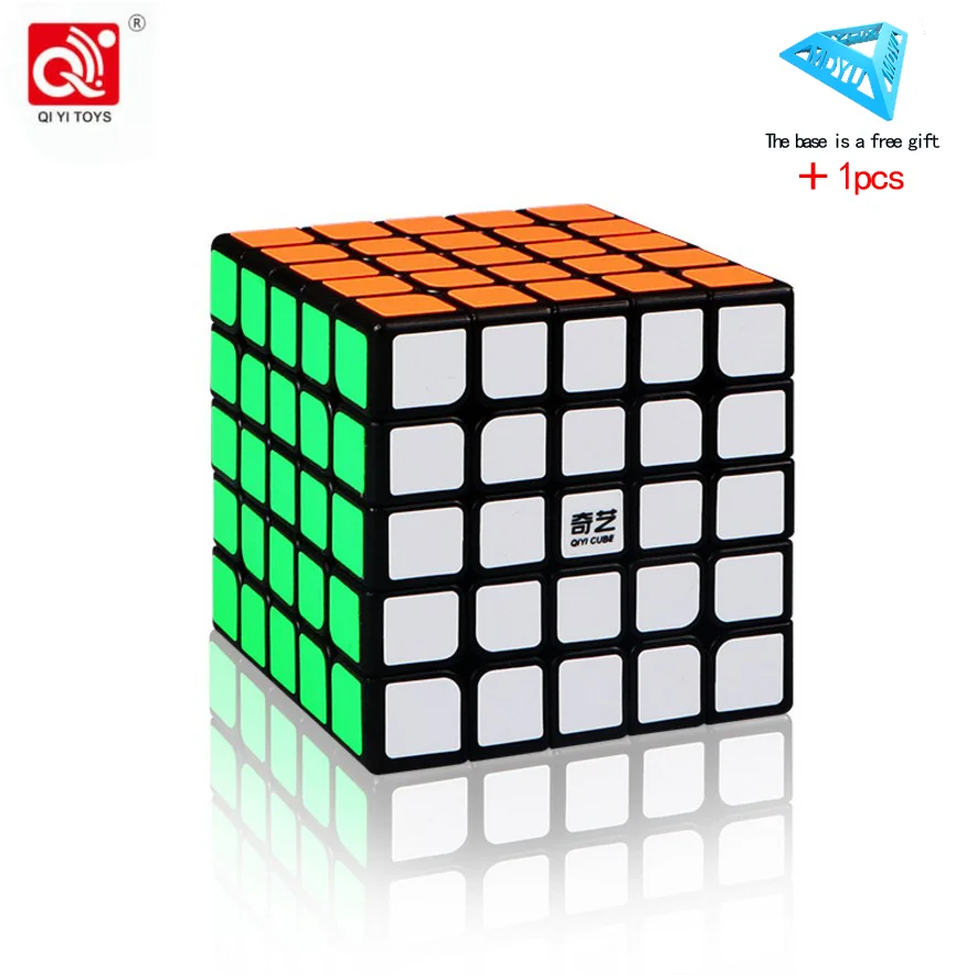 QiYi QiZheng S 5x5x5 волшебный куб скоростная головоломка Профессиональный Neo Magico Cubo черный без наклейки Развивающие игрушки для детей 6 лет - Цвет: 1