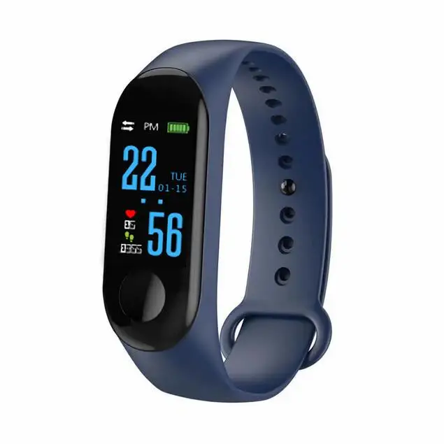 Bluetooth спортивные Смарт-часы для мужчин и женщин Смарт-часы для Android IOS фитнес-трекер Электроника Смарт-часы Смарт-браслет - Цвет: Синий