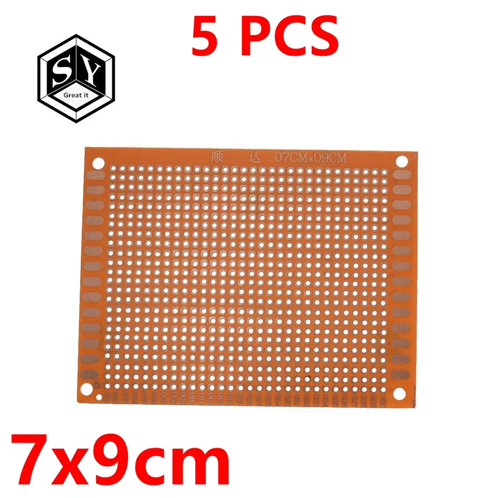 5PCS Great IT 7x9 7*9cm Single Side Prototype PCB Universal Board Experimental Bakelite Copper Plate Circuirt | Электронные
