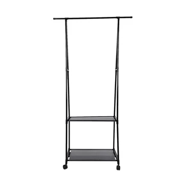 

Floor-Standing Coat Rack Metal Activity Balcony Indoor Clothing Hanger with Casters 160X55X42Cm Handbag Shoes Coat Rack Drying R