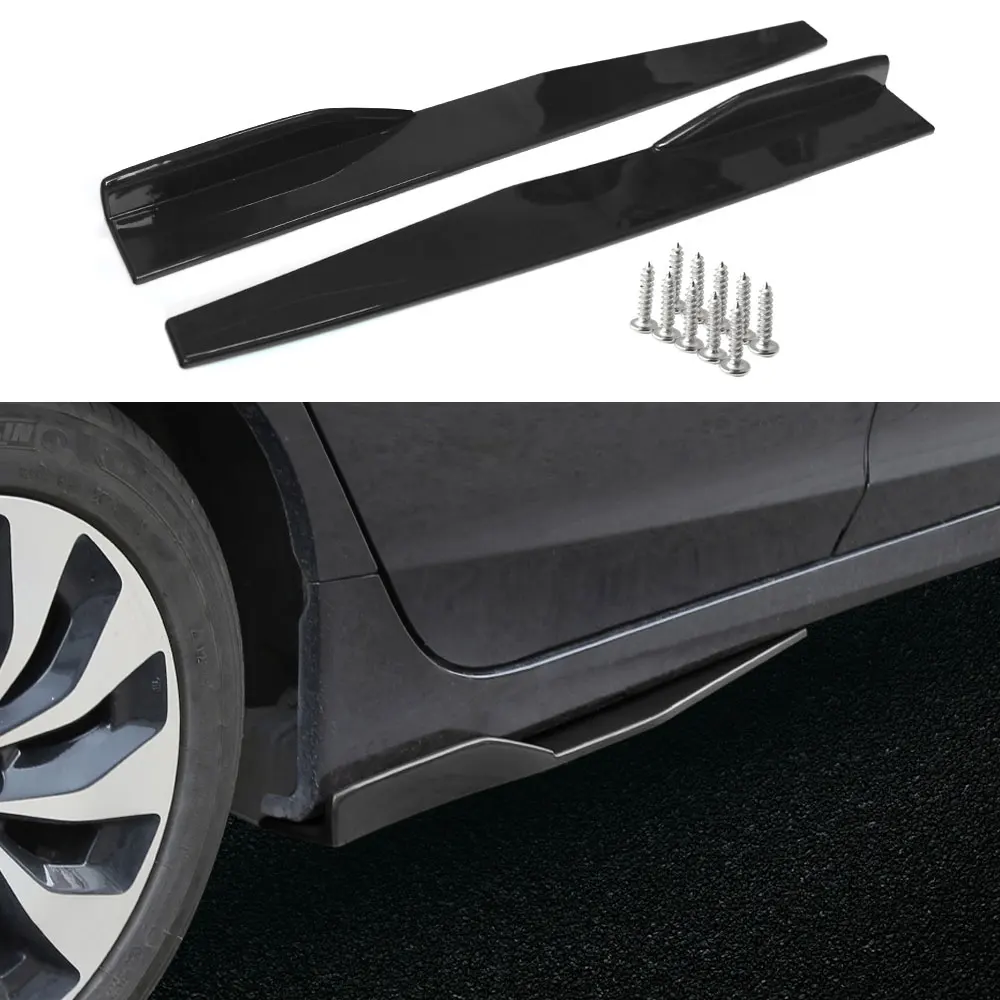 

74.5cm Car Side Skirt Rocker Splitters Winglet Wings Diffuser Universal Car Body Side Skirts Car Accessory