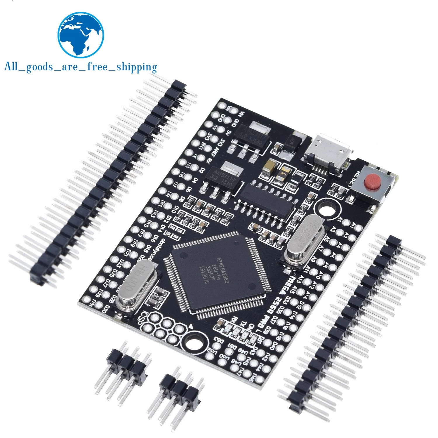 TZT Mega2560 PRO MINI 5V (встроенный) CH340G ATmega2560 16AU с штыревыми разъемами совместимыми arduino Mega