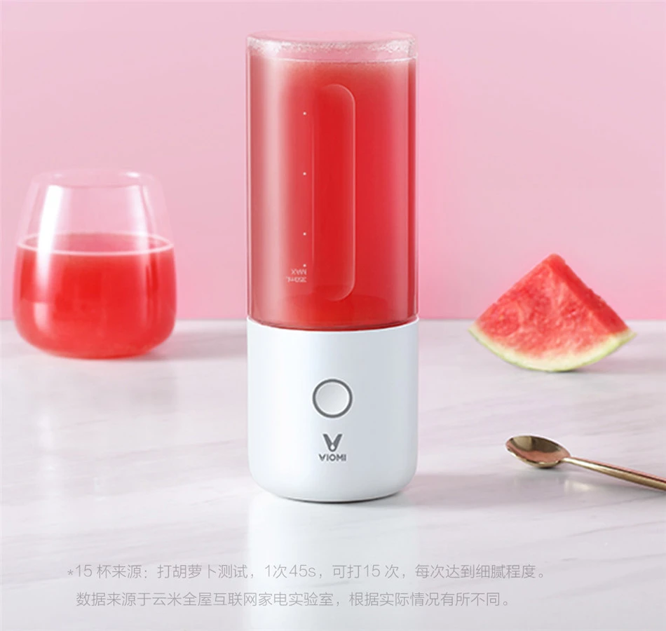 H3f2ad285ee46400a99a2226610ee2ef6b Xiaomi VIOMI 350ml Electric Juicer Portable Electric Juicer Cup 2000mAh Battery Type-C Rechargeable Blender Jucing Machine