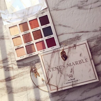 

Sexy glitter glitter 12 color marble eyeshadow palette matte eyeshadow powder brighten up easy to wear and lasting