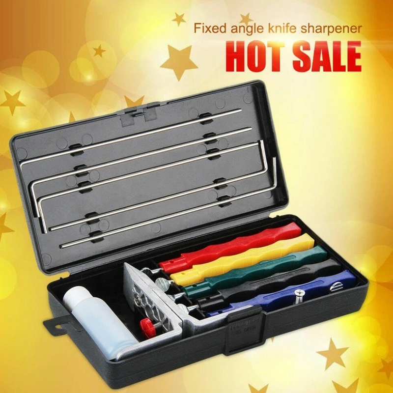 Cutter Sharpener Deluxe 5 Whetstones Set Sharpening System Portable Durable Tool HYD88