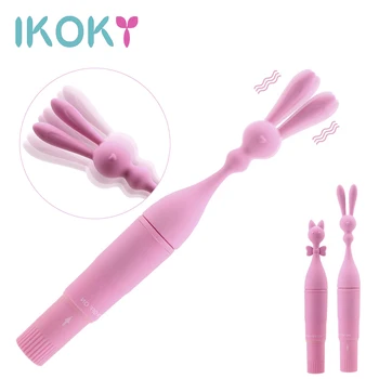 

IKOKY Erotic Nipple Massager Lick Clitoris Vagina Stimulator G-Spot Vibrator Sex Toys for Women Orgasm Vibrating Sticks