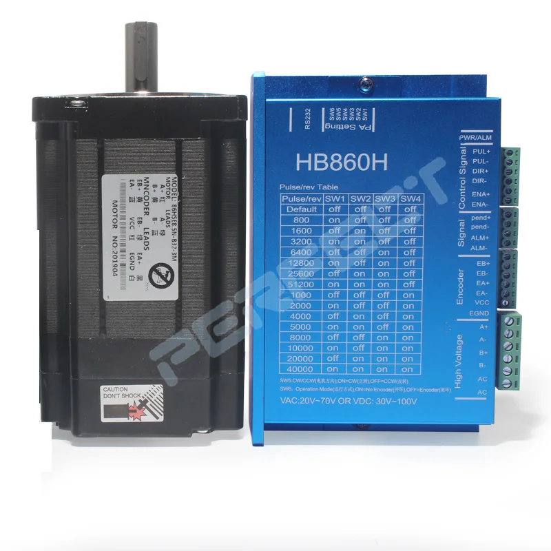 Nema 34 Серводвигатель мотор 86HSE8. 5N+ HB860H замкнутый контур шаговый двигатель 8.5N.m 137 мм Мотор Nema 34 86 Гибридный замкнутый контур 2-фазный шаговый двигатель dri