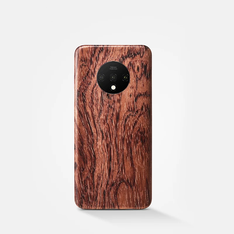 Чехол для телефона из натурального дерева для Oneplus 7T 7T Pro, чехол, черная ледяная древесина/орех/палисандр(настоящее дерево