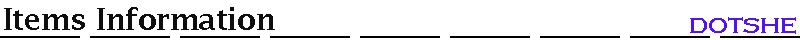 Item Infor