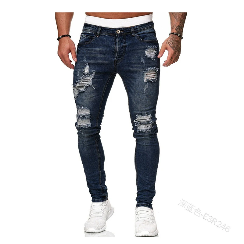 Cheap New Fashion Jeans Mens Side Pocket Small Foot Skinny Pants for Men  Casual Trousers Slim High Waist Jeans  Joom