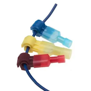 

120PCS Crimp Terminal Scotch T Type Wire Connectors Terminals Lock Quick Splice Wiring Clip Electrical Wire Connectors Kits