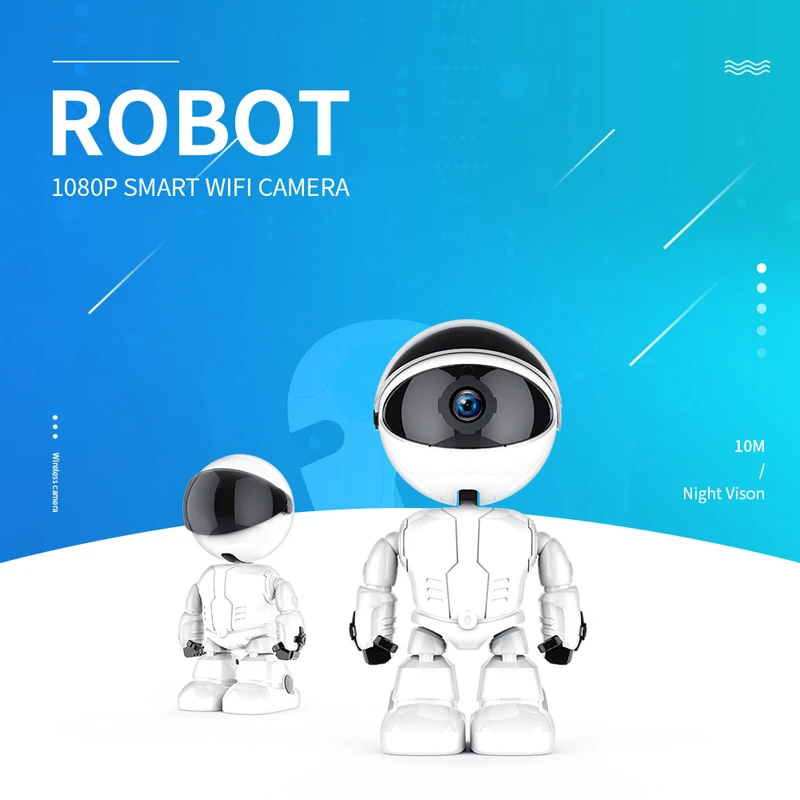 

JPT 1080P Cloud Home Security IP Camera Robot Intelligent Auto Tracking Camera Wireless WiFi CCTV Camera Surveillance Camera