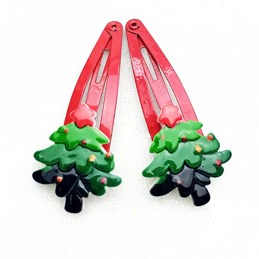 10Pcs Christmas Hair Accessories Kids Girl Candy Hairpin Baby Hair Clip Rope Christmas Barrettes Headhand Decorations