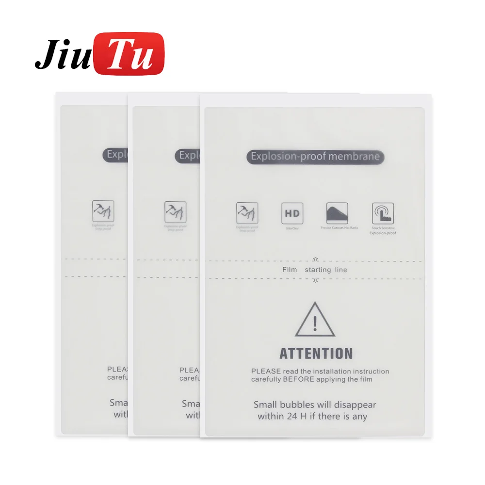 Jiutu Newest 50Pcs Flexible Matte Hydrogel Protective Films For iPhone Samsung Curved Screen Protector