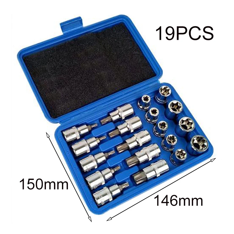 

Chrome vanadium steel Socket Bit Set Wrenches Equipment Box Accessories