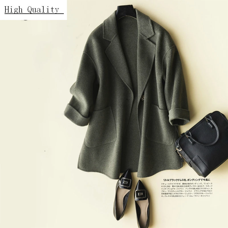 

Winter Wool Coat Female Short Korean Sided Woolen Jackets Women Clothes 2020 Spring Autumn Overcoat Outwear Coats LWL1416
