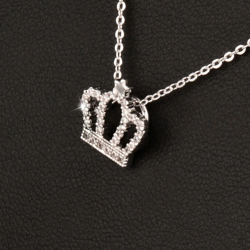 SINLEERY элегантное Королевское ожерелье-чокер с короной розовое золото серебро Цвет крошечная подвеска-кристалл на цепочке ожерелье женское ювелирное изделие XL125 SSC
