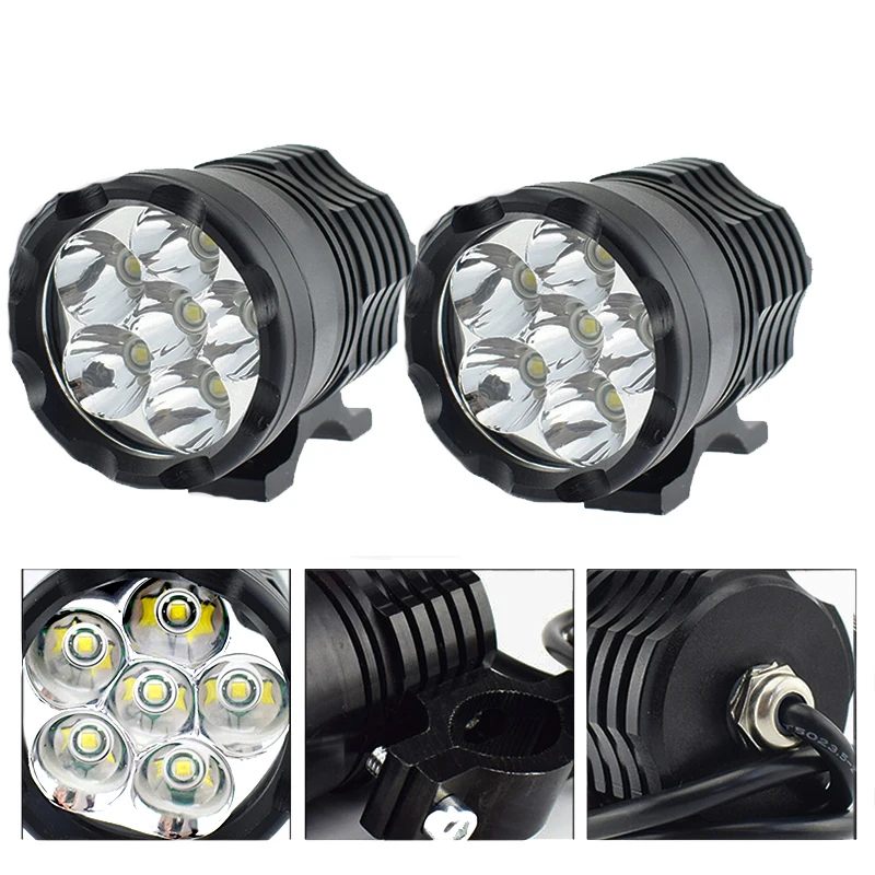 

Motorcycle Headlight LED 12V 60W auxiliary car led Headlamp Waterproof Moto Spot Lights driving fog lights motorbike spotlights
