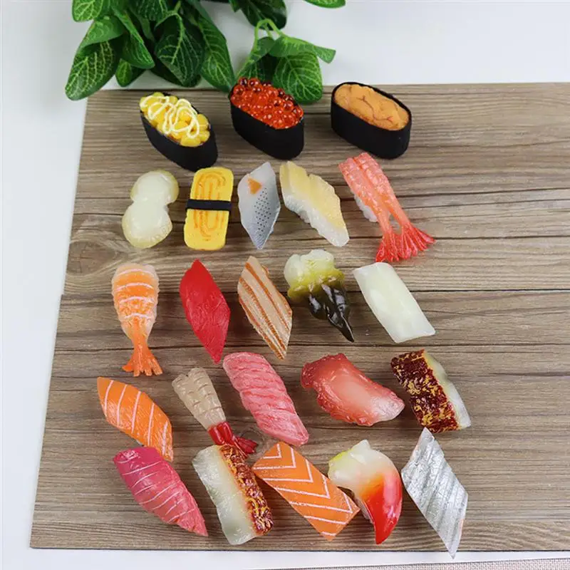 Simulation Sushi Model Food Toy Decoration Decorative Props Realistic Seafood Slice Artificial Food 1pcs Prop For Display kitchen food toys food photography props food model