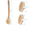 TREESMILE Natural Bristle Bath Brush Exfoliating Wooden Body Massage Shower Brush SPA Woman Man Skin Care Dry Body Brush D40 3