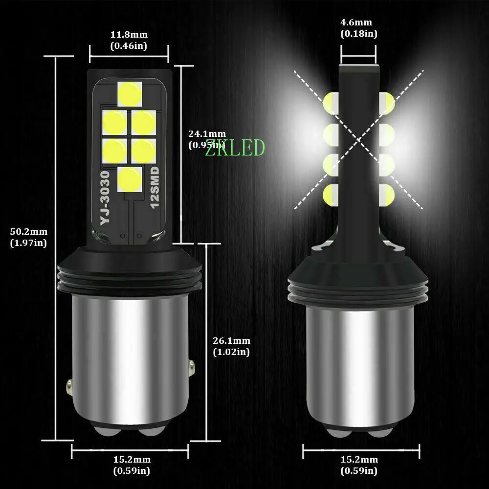 

Yistar 10x 1157 BAY15D P21 5W LED Bulb Auto Turn Signal Car Brake Reverse Light White