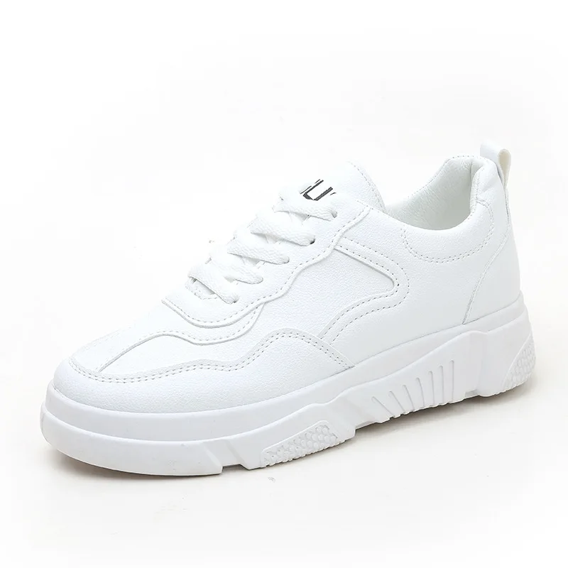 Running Shoes For Women Fashion Spring Autumn Chunky Sneakers Outdoor Trainers Canvas Platform White Sports Sneakers - Цвет: Белый