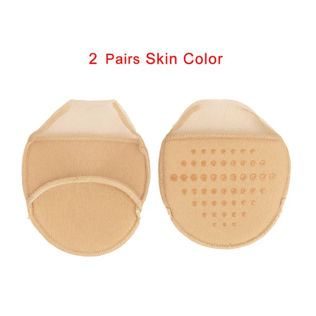 Nude 2Pcs 1/2 пар, высокий каблук, подушка, противоскользящая, силиконовая, в горошек, невидимая стелька для переднего отдела стопы, передние пяточные носки - Цвет: Nude 2Pcs