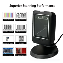 Escáner de código de barras para supermercado, lector de matriz de datos de detección automática de escritorio, USB, 2D, 2D, QR