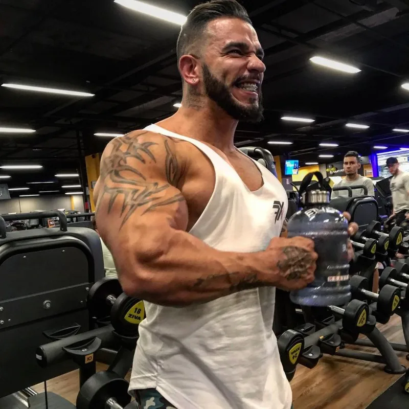 Бренд мужской s жилет Летний Хлопок Slim Fit Мужская майка, одежда Бодибилдинг майка Мужская s фитнес топы тройники