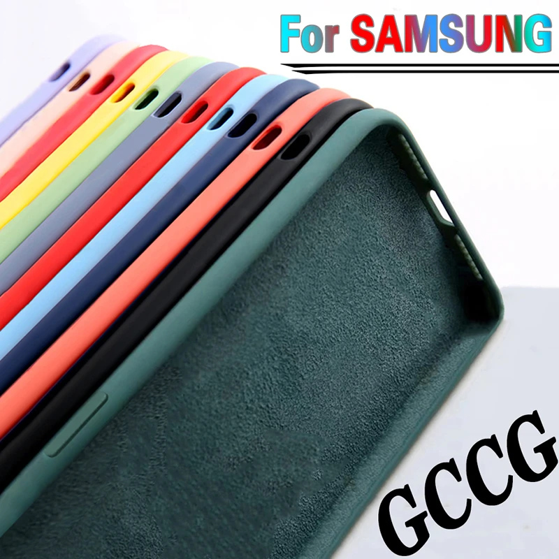 Case For Samsung Galaxy A50 A51 A70 A71 S20 S21 S10E S10 Plus Note 8 9 S9 S8 Coque Luxury Original Liquid Silicone Soft Cover MagSafe Charger