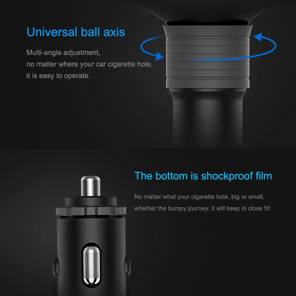 Автомобиль со системой «Хендс-фри» и Bluetooth Беспроводной 12 V-24 V FM передатчик Dual USB QC3.0 быстро Зарядное устройство Bluetooth AUX u-диск TF карта плеер