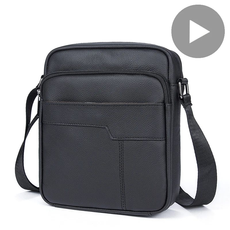 Сумка мессенджер через плечо для мужчин и женщин портфель из натуральной
