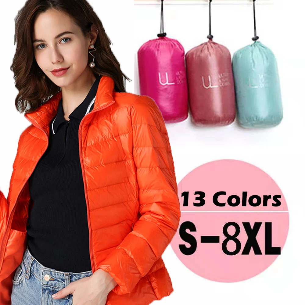 

Women Winter Jacket 2021 New Ultra Light Duck Down Parkas Slim Female Puffer Jacket Portable Windproof Down Coat Chaqueta Mujer