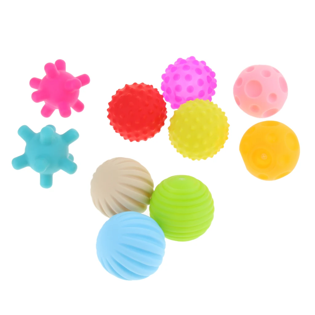 10Pcs Baby Kids Soft Squeeze Developmental Sensory Educational Toy Ball