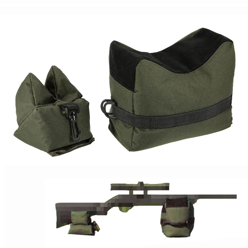 Front & Rear Bag Gun Rest Rifle Bench Support Sandbag Tactical Sniper Shooting Target Stand Hunting Gun Accessories Bag sandbag support bag gun rest bag set