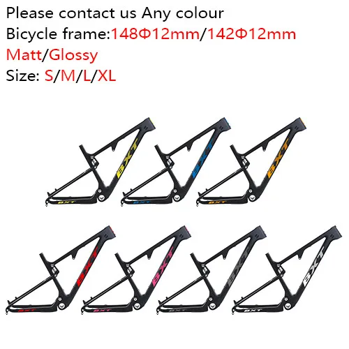 any color 3 Полностью карбоновая подвеска велосипедная рама 29er MTB через ось 12 мм углеродное волокно подвеска BMX горный велосипед запчасти - Цвет: any color 3