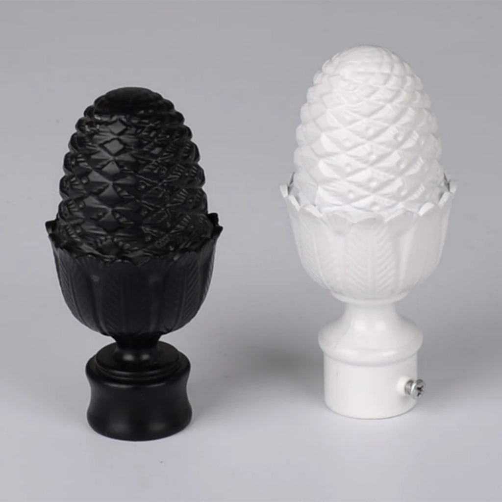 Various Curtain Pole Finials Window Panel Rod Decorative Ends Head - 1 Pcs PICK