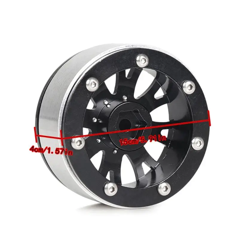 4 шт. алюминиевый сплав 2,2 дюймовые колесные диски для 1/10 Axial Wraith 90018 RC автомобиль гусеничный C6UF