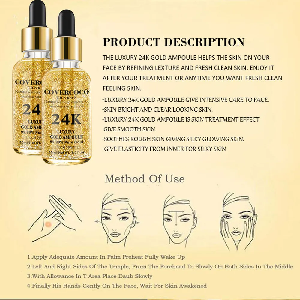 Праймер Make 24 K Gold Elixir Essentie Olie контроллер Gezicht увлажняющий отбеливающий основа Make Up Primer минимайзер Porie Huidverzo