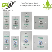 IP67 водонепроницаемые внешние ворота открывалка дверной замок 1,7 мм толщиной 304 нержавеющая сталь панель Кнопка открытия входной двери переключатель НЕТ NC COM 12V GND