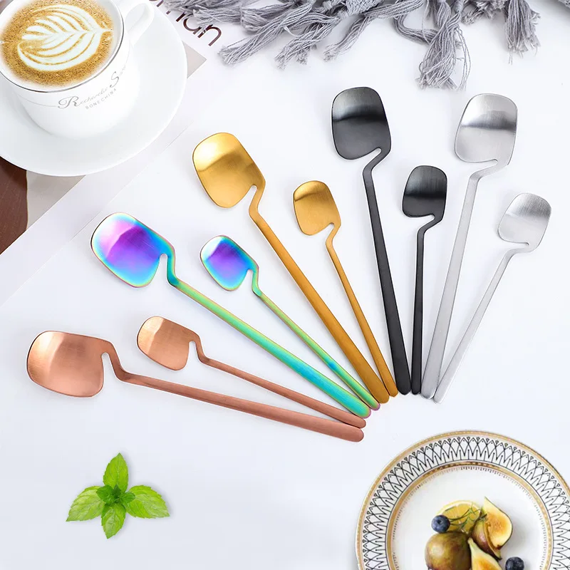 24 шт. Подвеска из нержавеющей стали чашки нож вилка кофейная ложка Flatware наборы