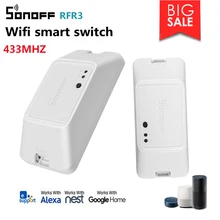 Ewelink Itead SONOFF RFR3 DIY wifi умный переключатель 433 МГц RF работа с Alexa/Google Home ifttt Умный дом wifi модель автоматизации