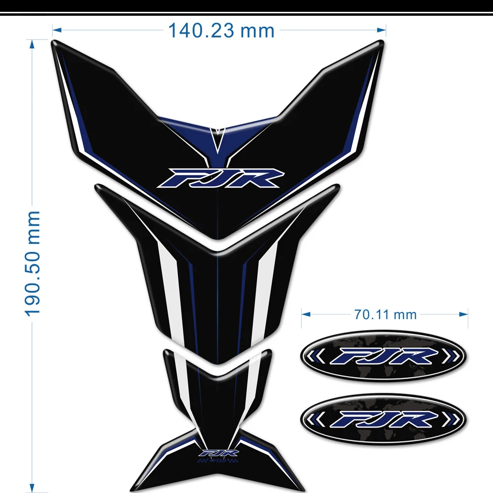 

Защитная накладка на бак для Yamaha FJR1300 FJR 1300, обтекатель, эмблема, багажник, алюминиевые Чехлы, защита наклеек 2018, 2017, 2019