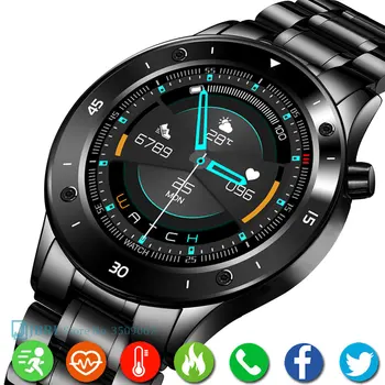 

Full Touch Smart Watch Men Steel Smartwatch Electronics Smart Clock For Android IOS Fitness Tracker Sport Bluetooth Smart-watch