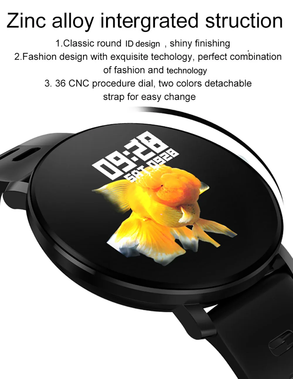 YOCUBY K9 Smartwatch IP68 Waterproof Pedometer Fitness Bracelet Tracker Heart Rate Monitor Bluetooth 4.0 Sports Smart Watch Men