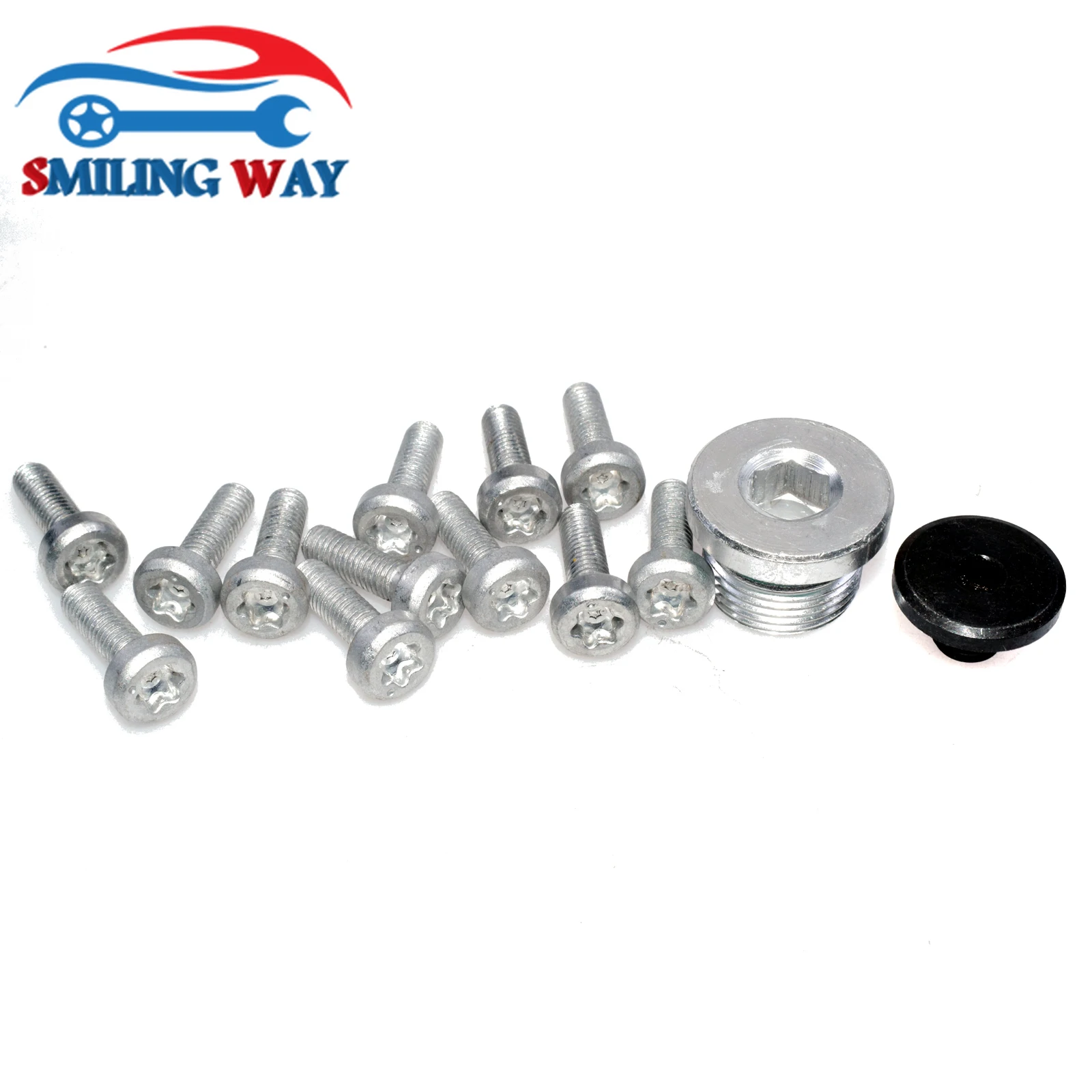 SMILING WAY# Automatic Transmission Oil Filter & Pan Gasket Kit For Audi A4 A5 A6 A7 A8 Q5 1001360006 0BK398009 0BK398009A