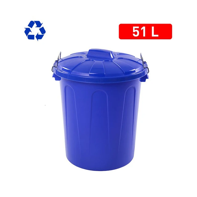 Cubo de Basura Comonidad con Tapa Plastico 100 litros basurero Asas de  presión - AliExpress